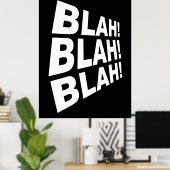 Poster Blah Blah (Bureau à domicile)