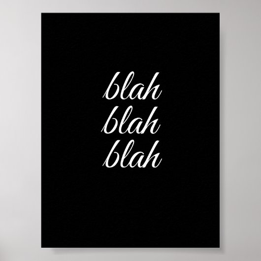 Poster blah blah blah - (Devant)