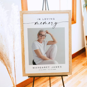 Poster BLAIR Boho Photo Mémorial funéraire Bienvenue