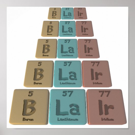 Poster Blair comme Boron Lanthanum Iridium (Devant)
