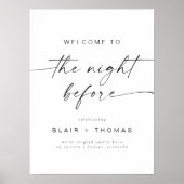 Poster BLAIR La Nuit Avant Le Dîner De Répétition Mariage (Devant)