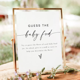 Poster BLAIR Modern Guess the Baby Food Baby shower Jeu