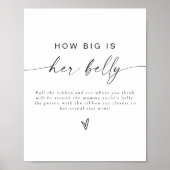 Poster BLAIR Modern How Big is Her Belly Baby shower Jeu (Devant)