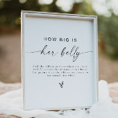 Poster BLAIR Modern How Big is Her Belly Baby shower Jeu
