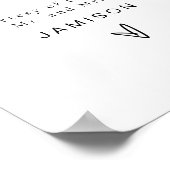 Poster BLAIR Moderne minimaliste Bohême Mariage Cigar Bar (Coin)