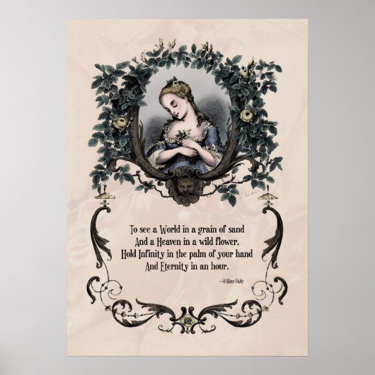 Poster Blake "To See a World" Poésie victorienne Art 20x2 (Devant)