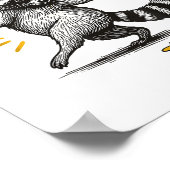 Poster Blame It On The Alcohol Drunk Raccoon Meme Trashed (Coin)