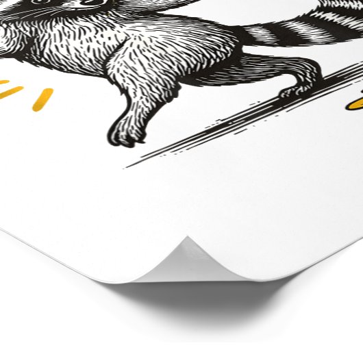 Poster Blame It On The Alcohol Drunk Raccoon Meme Trashed (Coin)