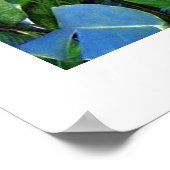 Poster blanc (18" x 24") Les fleurs rouges Bali (Coin)