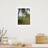 Poster blanc (18" x 24") Ubud Bike Bali (Cuisine)