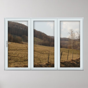 Poster Blanc 3 Volet Illustration Pays Automne