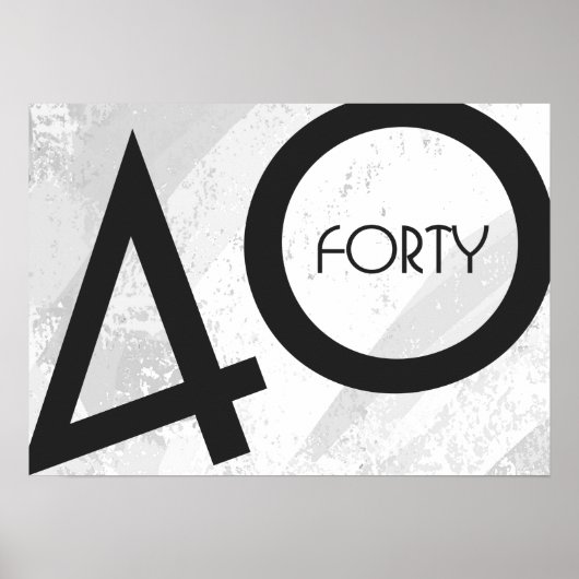 Poster Blanc 40 décades Anniversaire (Devant)