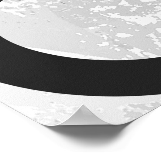 Poster Blanc 60 Décennie Anniversaire (Coin)