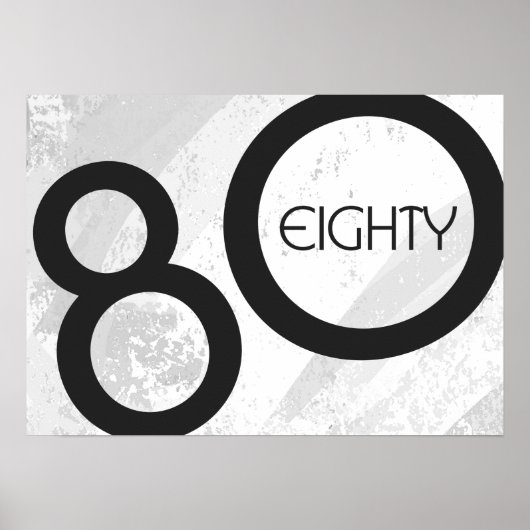 Poster Blanc 80 Décennie Anniversaire (Devant)