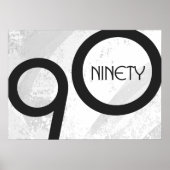 Poster Blanc 90 Décennie Anniversaire (Devant)
