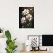 Poster blanc Aster Flower Art (Bureau à domicile)