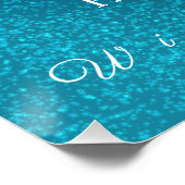 Poster blanc brillant Aqua Flakes (Coin)