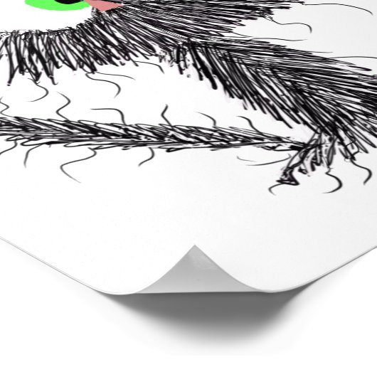 Poster Blanc de chat confus (Coin)