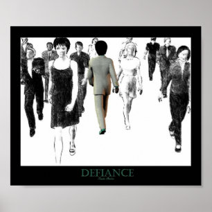 Poster Blanc de défi