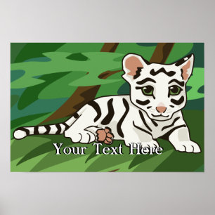Poster blanc de tigre