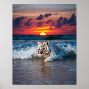 Poster blanc de tigre