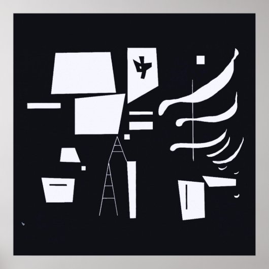 Poster Blanc doux et dur - Kandinsky (Devant)