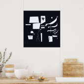 Poster Blanc doux et dur - Kandinsky (Cuisine)