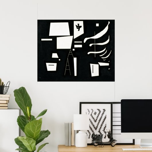 Poster Blanc - Doux et dur | Kandinsky | (Bureau à domicile)