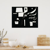 Poster Blanc - Doux et dur | Kandinsky | (Cuisine)
