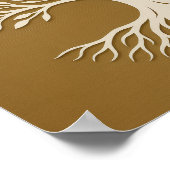 Poster blanc en bronze de l'arbre de vie (Coin)