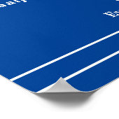 Poster Blanc Et Bleu En Mémoire Du Mémorial De Réunion De (Coin)