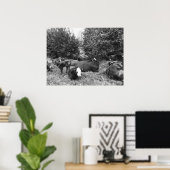 Poster blanc et noir (Bureau à domicile)