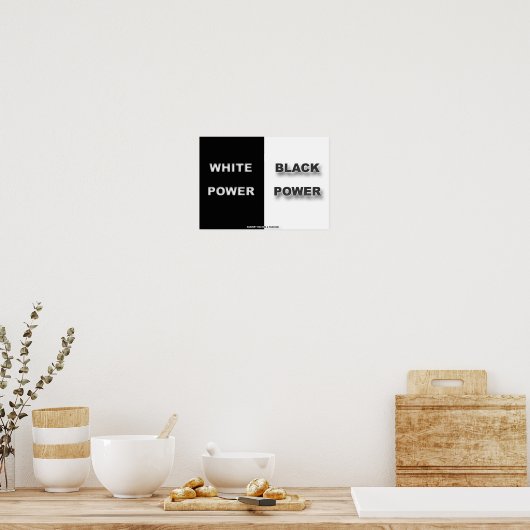 Poster Blanc et noir (Cuisine)