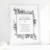 Poster Blanc et noir Mariage de verdure Cette bougie brûl