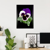 Poster blanc et violet (Bureau à domicile)
