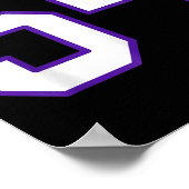 Poster Blanc Et Violet Numéro 54 Joueur Jersey Uniforme # (Coin)