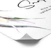 Poster Blanc Fleur Hashtag Oh Snap Signe (Coin)