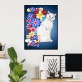 Poster blanc Garden Kitty (Bureau à domicile)