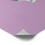 Poster blanc hydrangea lila (Coin)