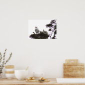 Poster blanc Ibis dans l'arbre (Cuisine)