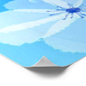 Poster Blanc Illustré Aquarelle Fleur de lune Faveurs (Coin)