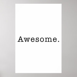 Poster Blanc impressionnant de modèle de citation en noir