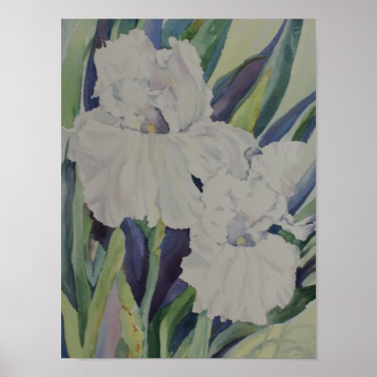 Poster blanc Iris (Devant)