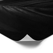 Poster Blanc moderne - Noir marbré Abstrait (Coin)