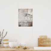 Poster Blanc noir et bronze (Cuisine)