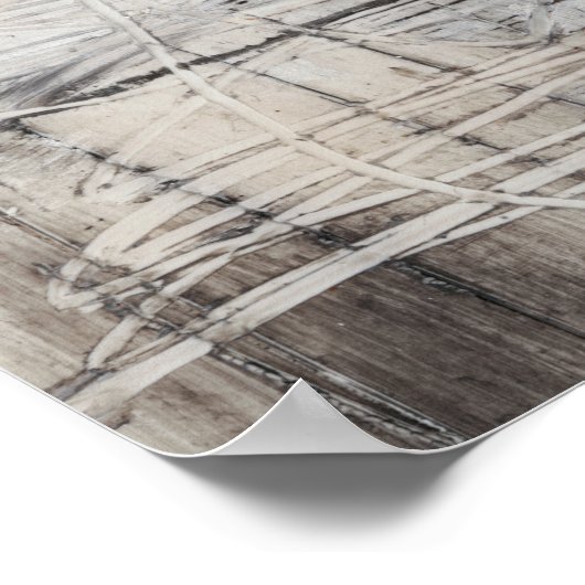 Poster Blanc noir et bronze (Coin)