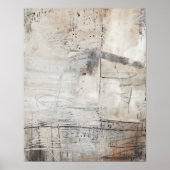 Poster Blanc noir et bronze (Devant)