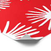 Poster Blanc noir, texture florale abstraite. (Coin)