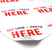 POSTER BLANC PERSONNALISABLE MODERNE DE MARQUE VÉRIFIÉE E (Coin)