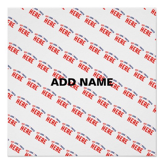 POSTER BLANC PERSONNALISABLE MODERNE ET MARQUE VERIFIE ST (Devant)